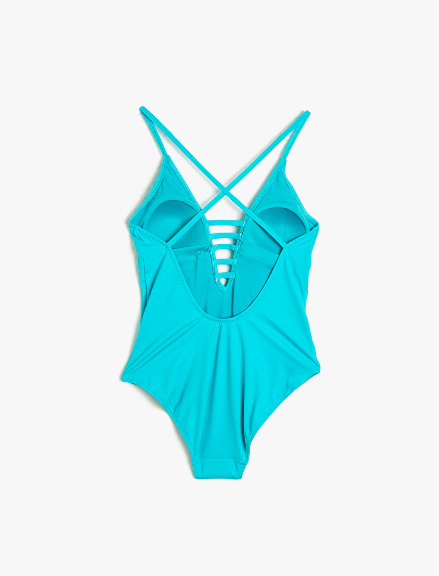 Neck Detailed Swimsuit