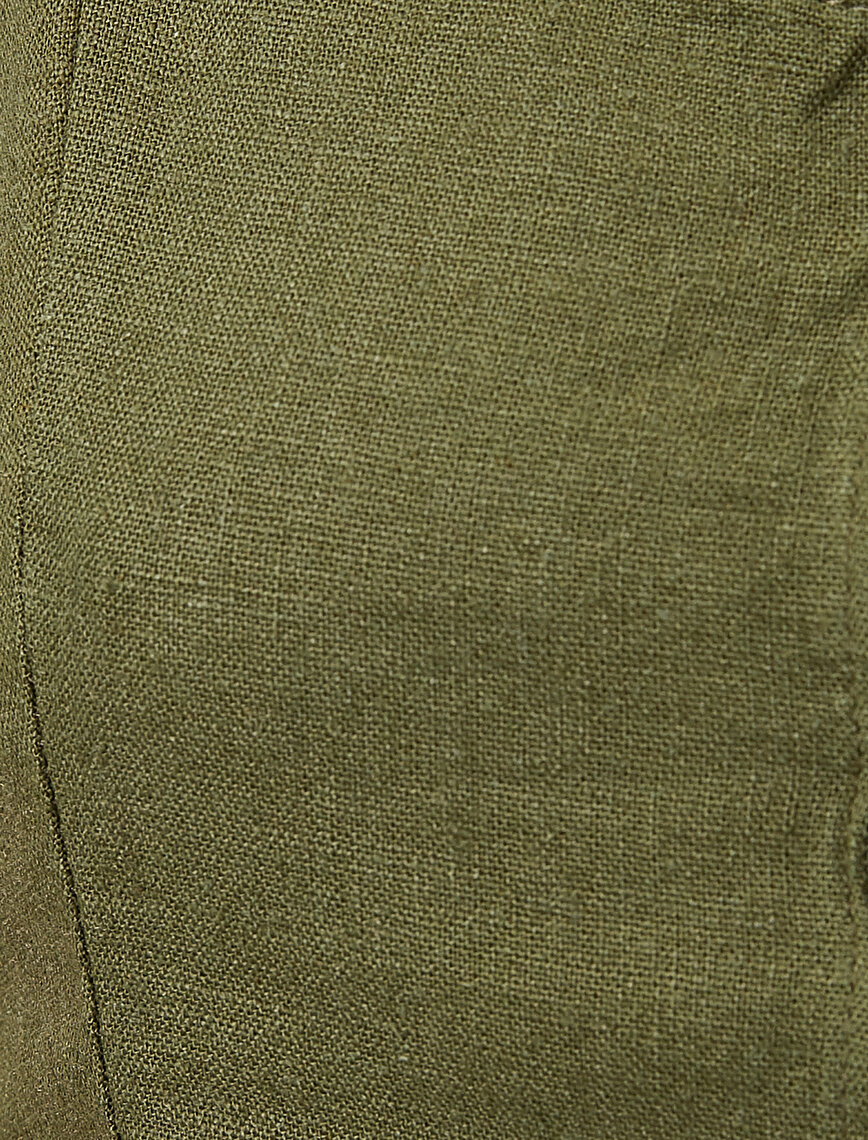 Button Blouse Linen Short Sleeve