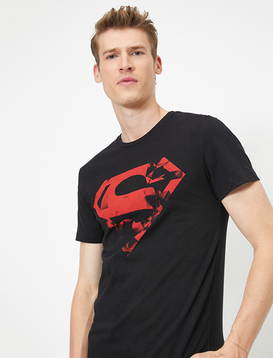تیشرت مردانه مشکی سوپرمن Superman برند کوتون Koton