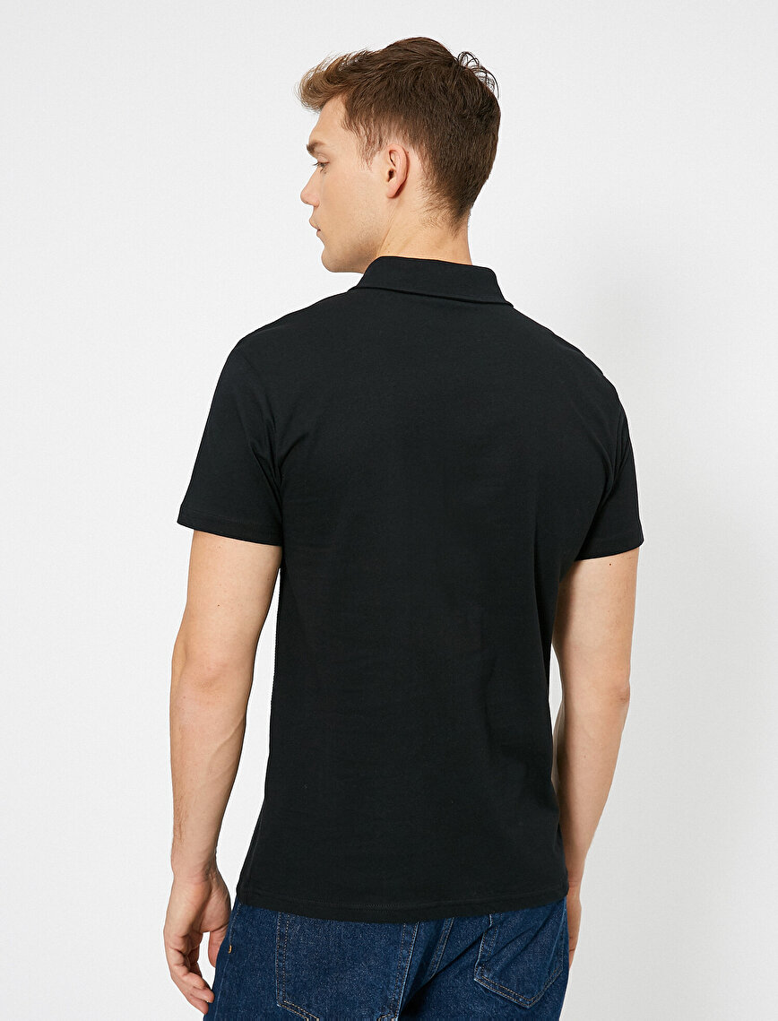 Polo Neck Slim Fit Short Sleeve T-Shirt