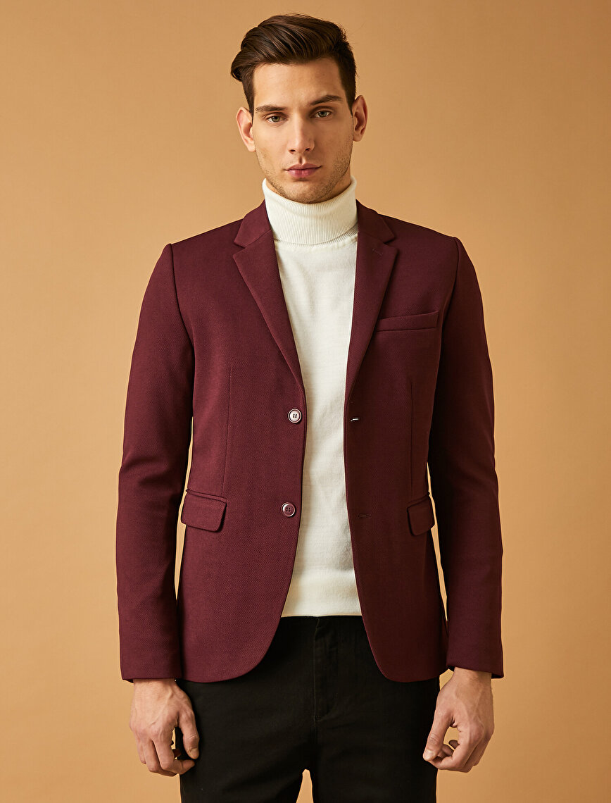 Long Sleeve Button Detailed Jacket