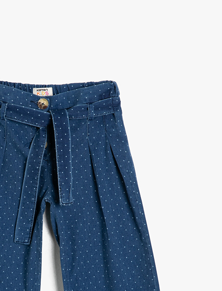 Bol Kesim Paçası Bol Dökümlü Normal Bel Jean Pantolon