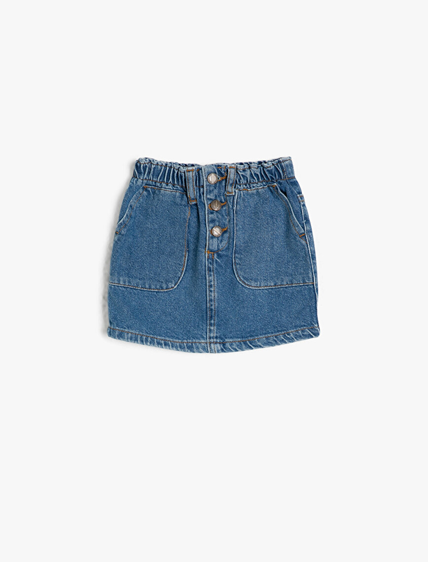 Pocket Detailed Jean Skirt