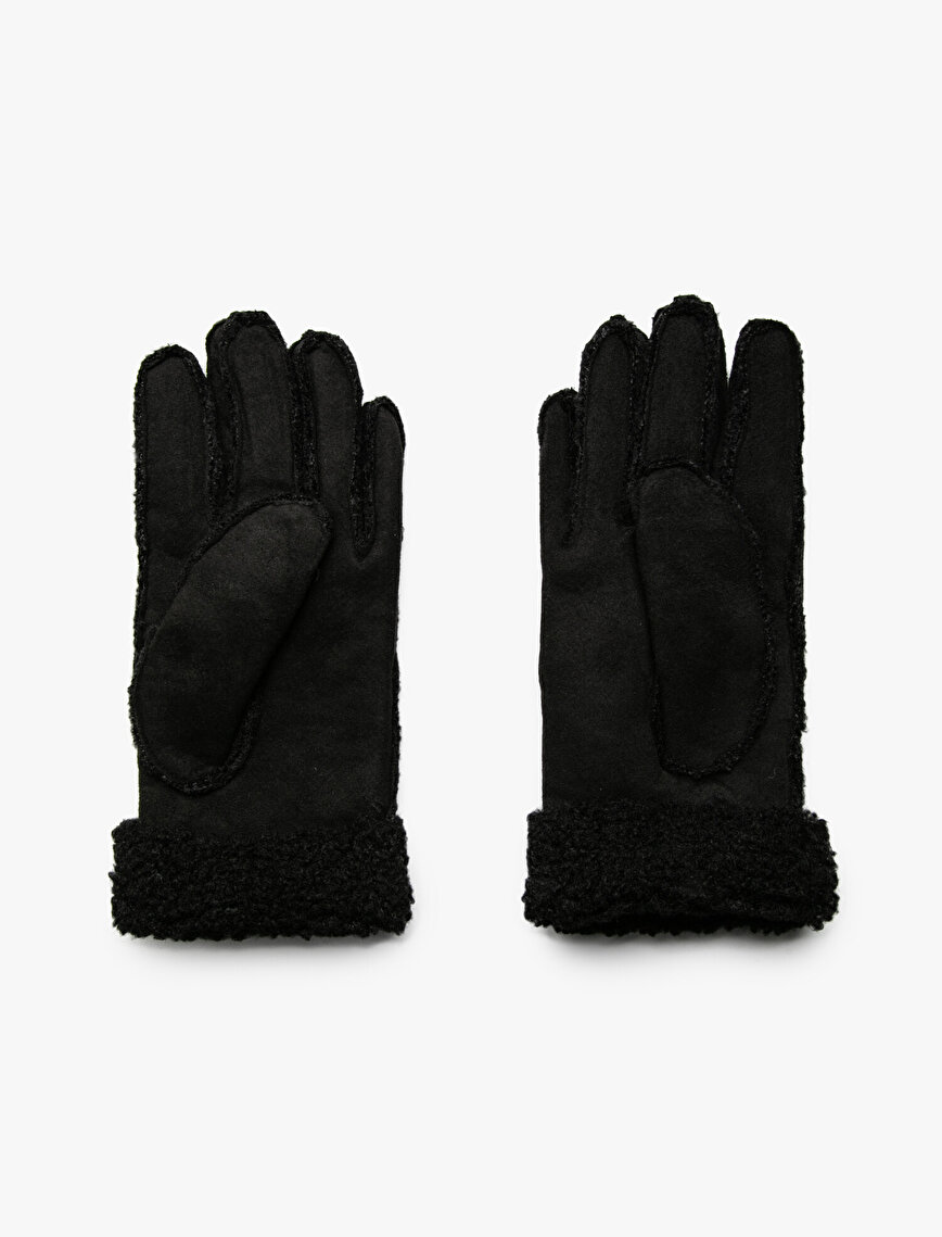 Faux Fur Suede Gloves