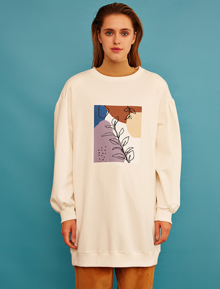Cotton Crew Neck Printed Sweatshirt