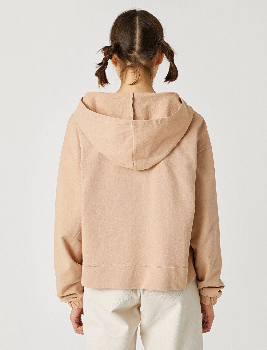 Cotton Hooded Pocket Sweatshirt