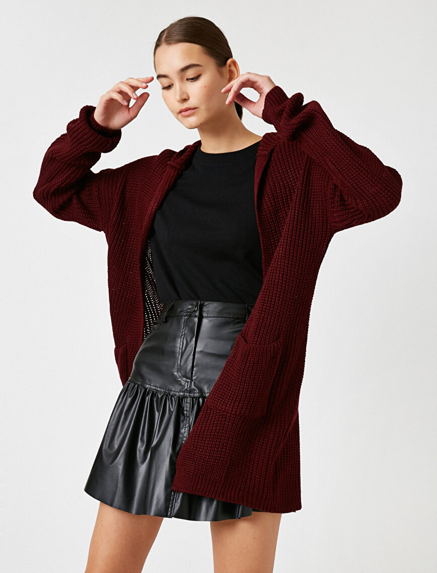 Hooded Knit Cardigan
