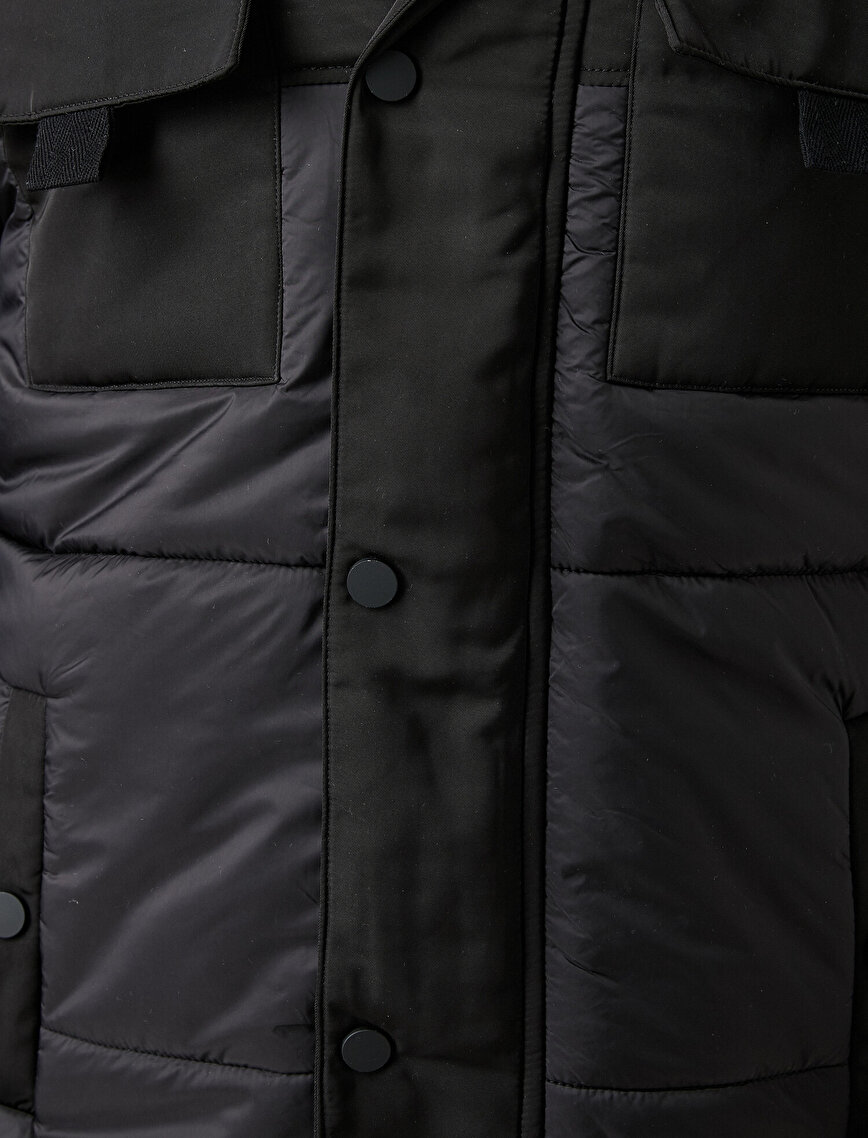 Hooded Multi Pocket Anorak Coat