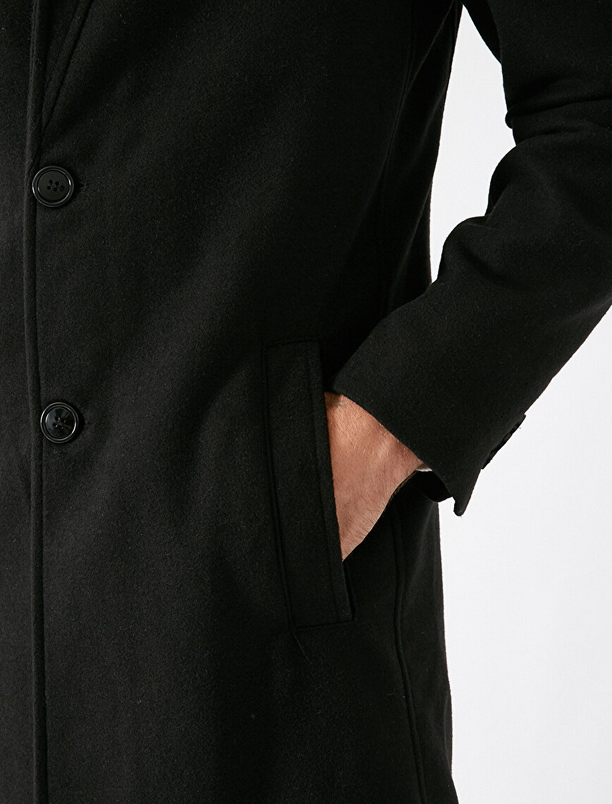 Button Pocket Detailed Coat