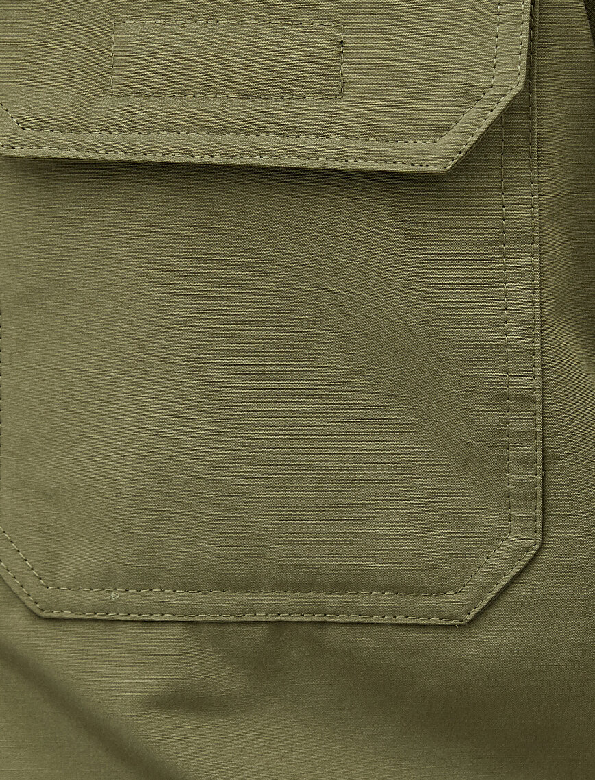 Hooded Coat Pocket Detaled Zipper