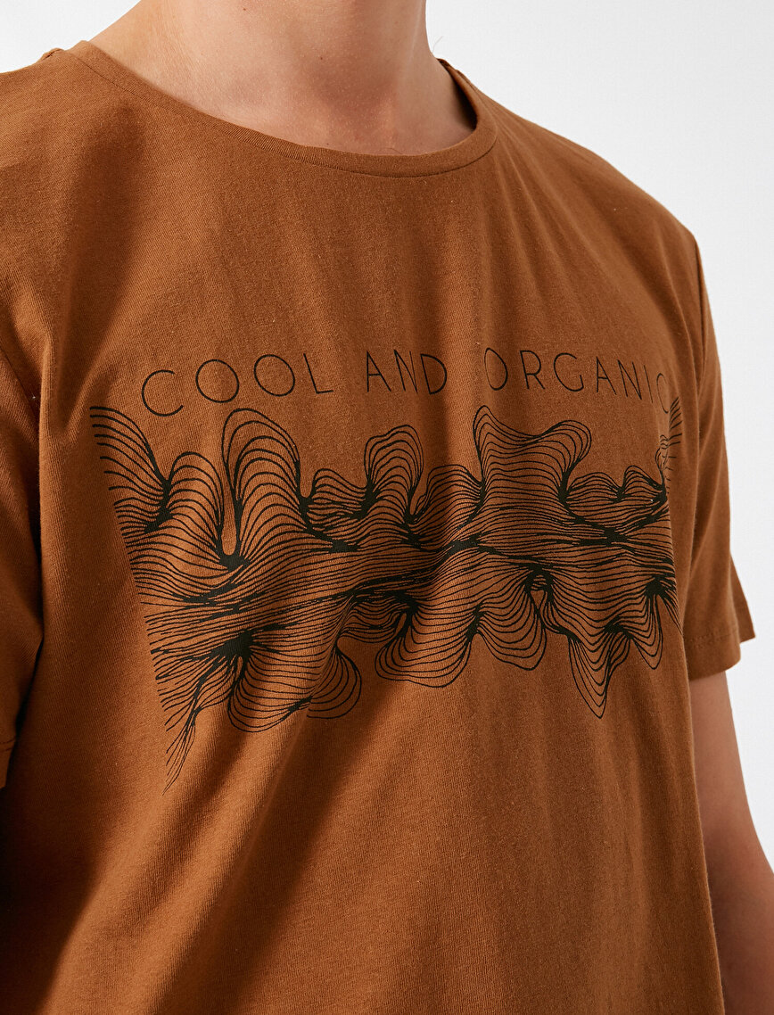 Respect Life | Yaşama Saygı - Cotton Printed Crew Neck T-Shirt