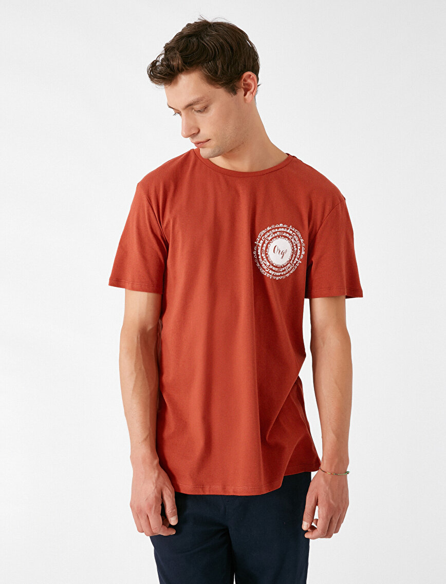 Respect Life | Yaşama Saygı - Cotton Crew Neck Short Sleeve Printed T-Shirt