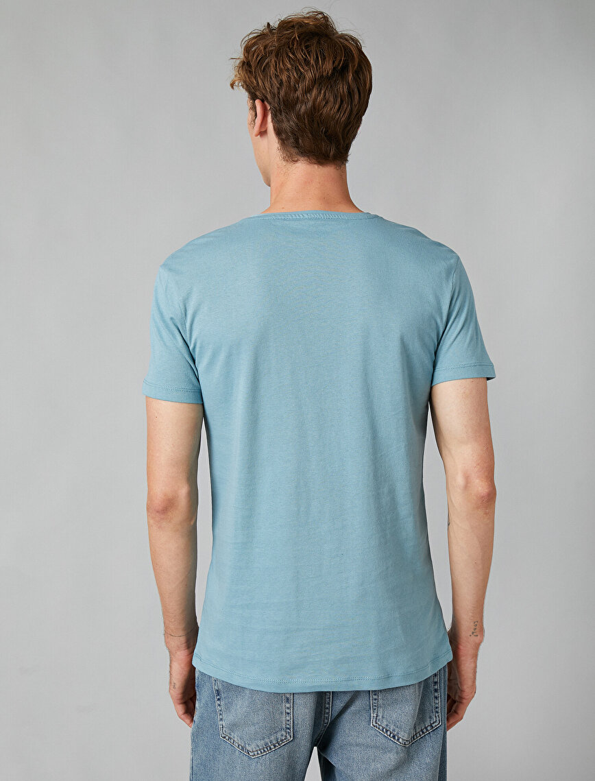 Short Sleeve V Neck Basic T-Shirt