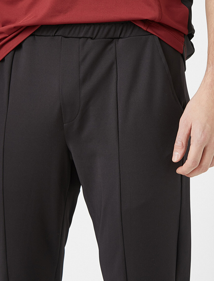 Slim Straight Fit Zipper Detailed Jogging Pants