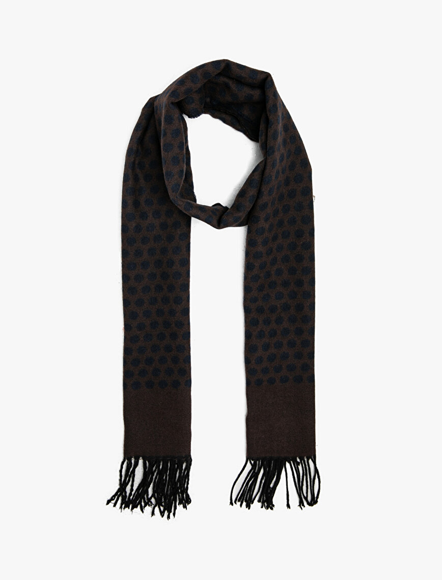 Dotted Taasel Detailed Scarf