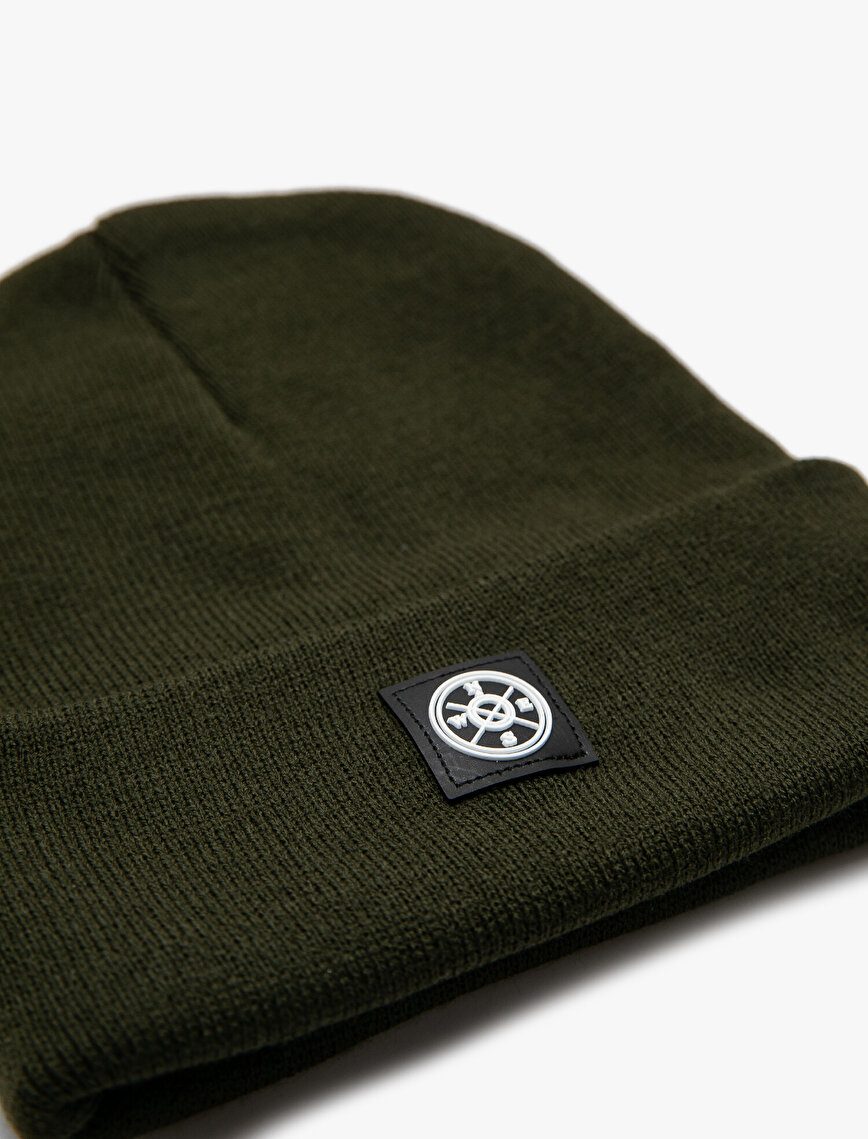 Leather Detailed Beanie