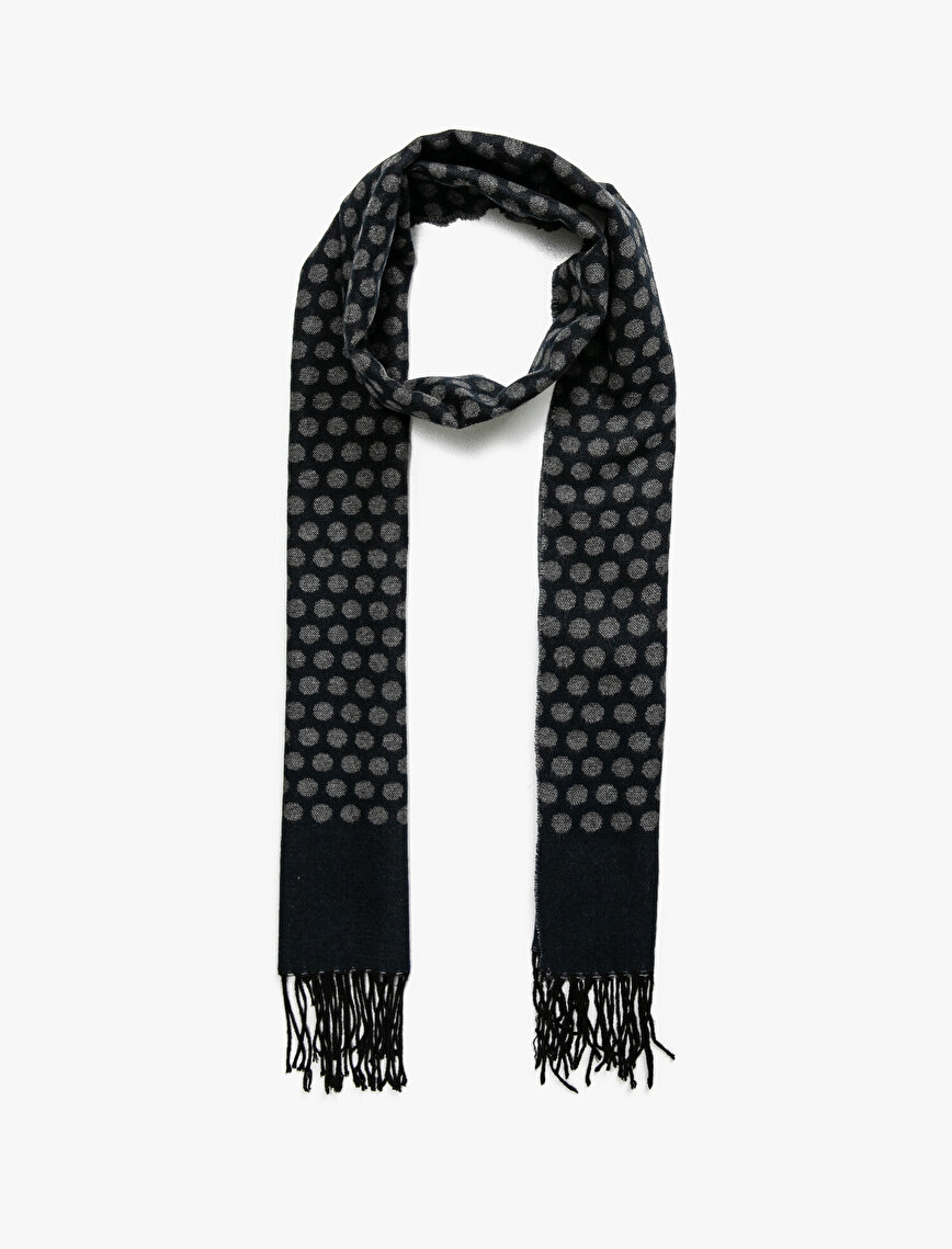 Dotted Tasseled Scarf
