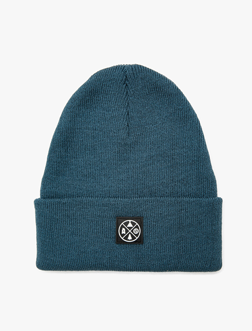 Leather Detailed Beanie