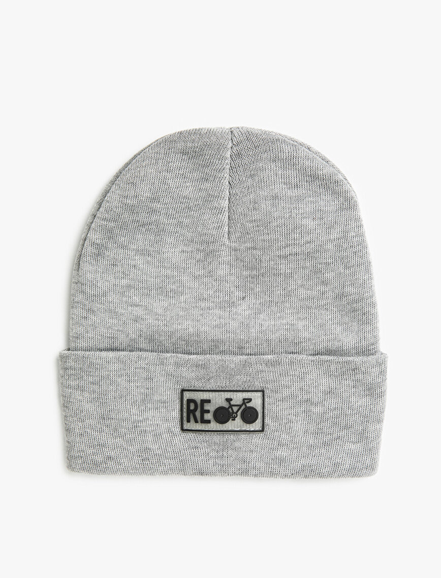 Letter Printed Embellished Beanie