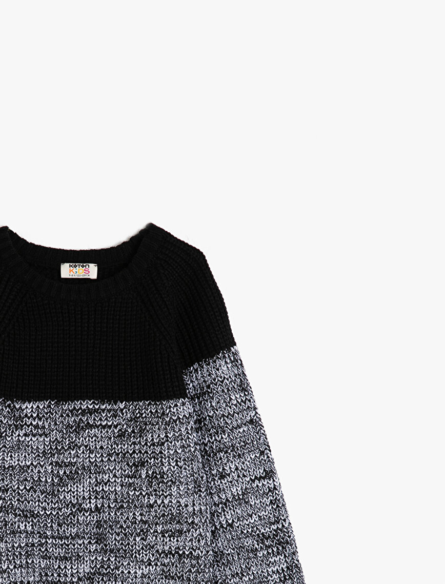 Crew Neck Long Sleeve Knitted Jumper