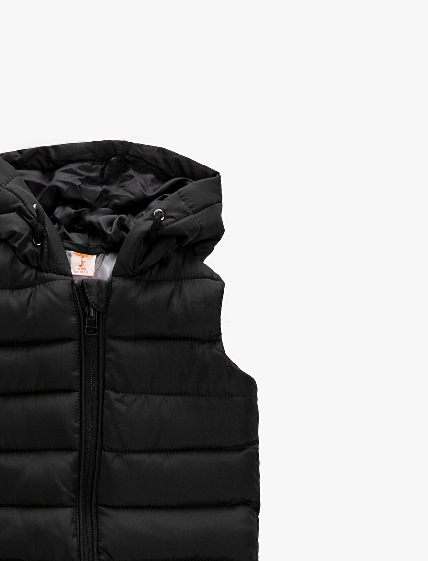 Hooded Anorak Puffer Vests