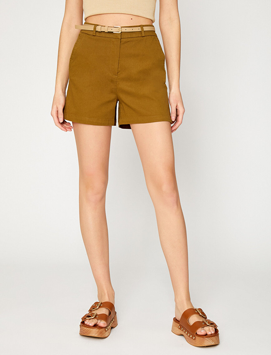 Belted Shorts Cotton