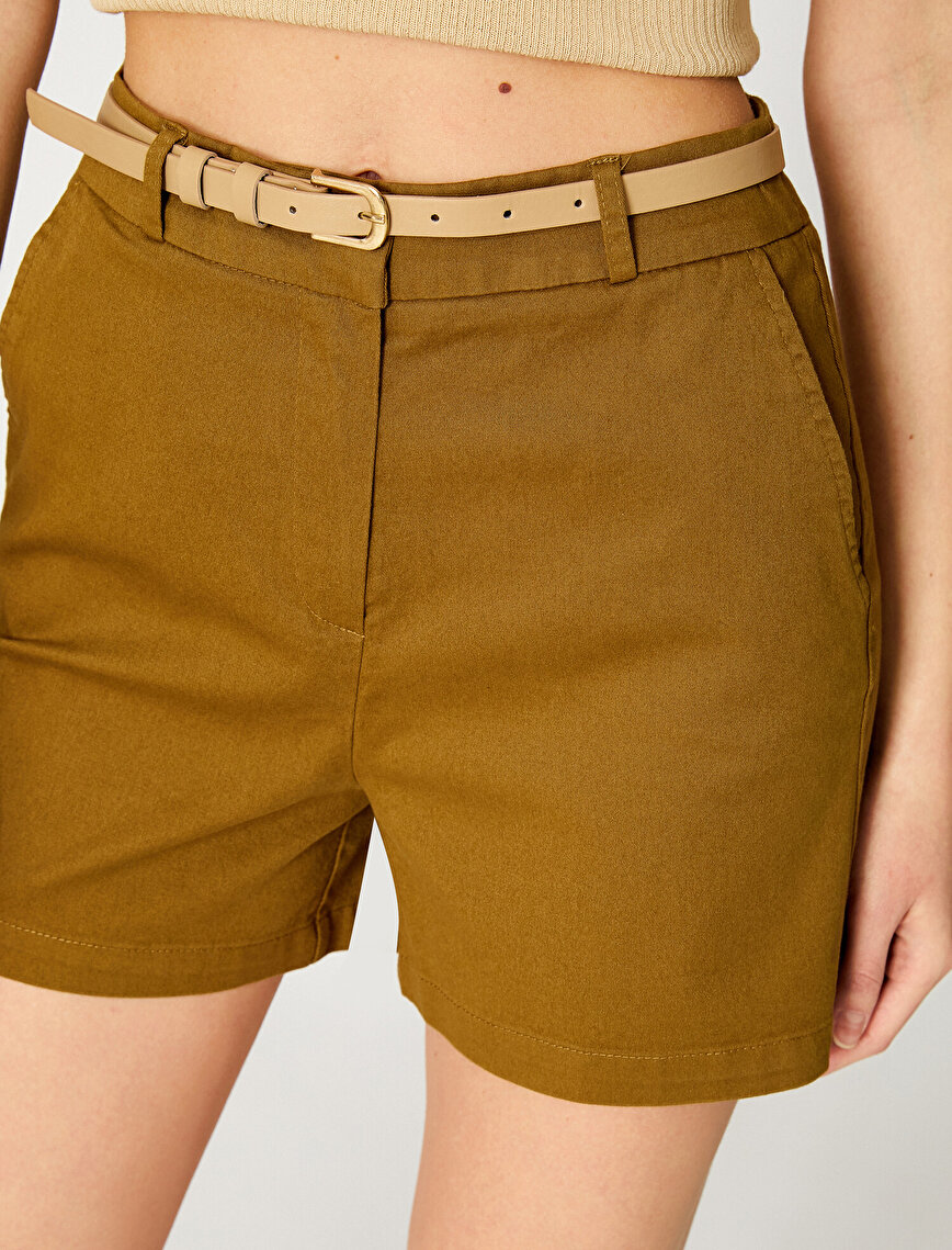 Belted Shorts Cotton