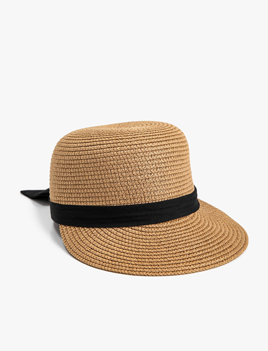 Banded Detail Straw Hat