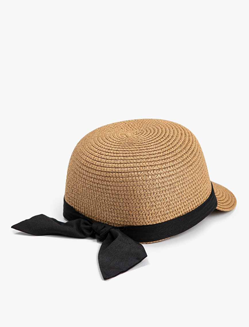 Banded Detail Straw Hat