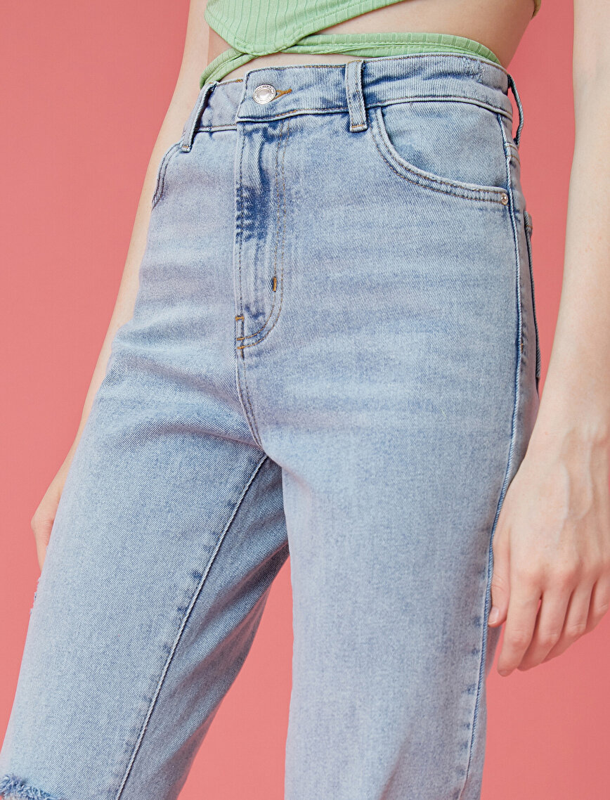 Yüksek Bel Dar Kesim Kot Pantolon - Slim Fit Jean