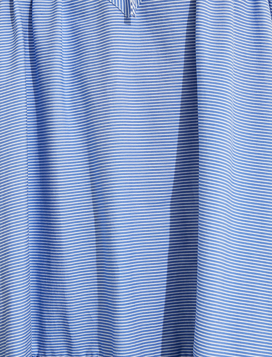 El Emeği Dress Embroidered Striped Cotton