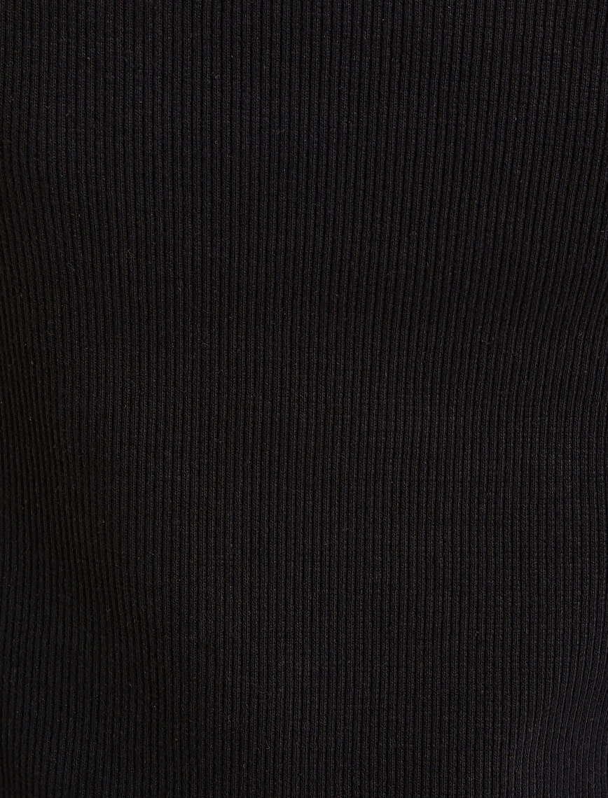 Window Detailed T-Shirt Short Sleeve Crew Neck Cotton
