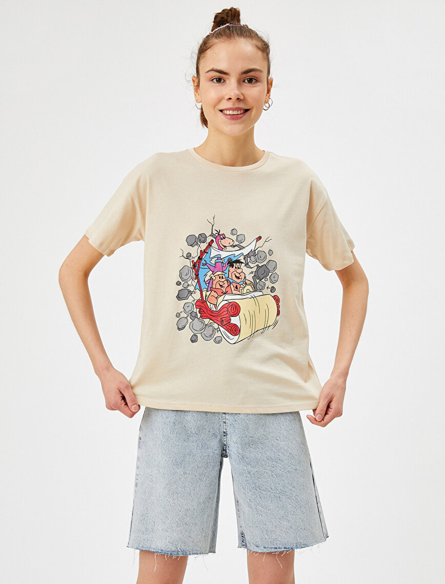Flinstones T-Shirt Licensed Cotton Crew Neck