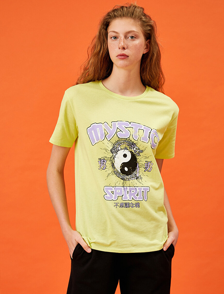 Printed T-Shirt Crew Neck Cotton