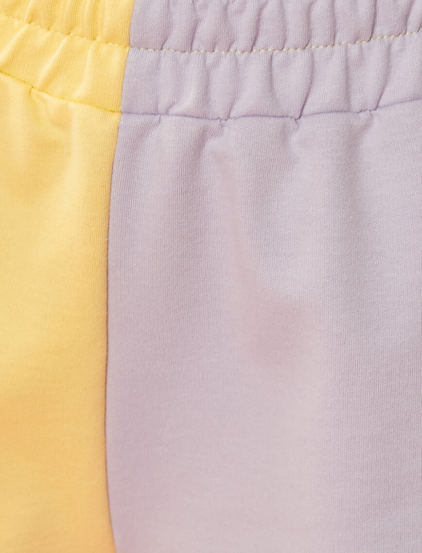 Color Block Shorts Cotton