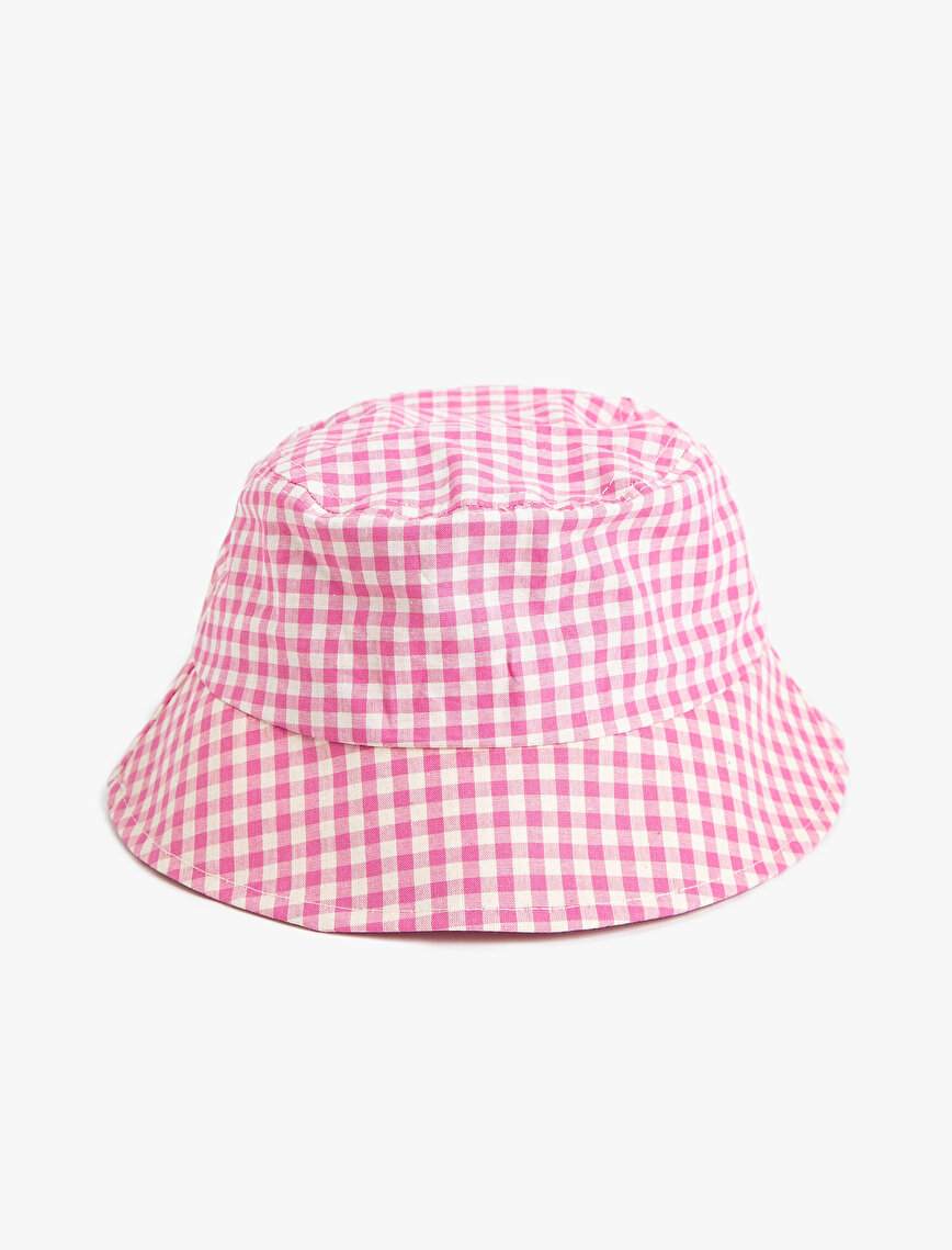 Kareli Şapka Pamuklu