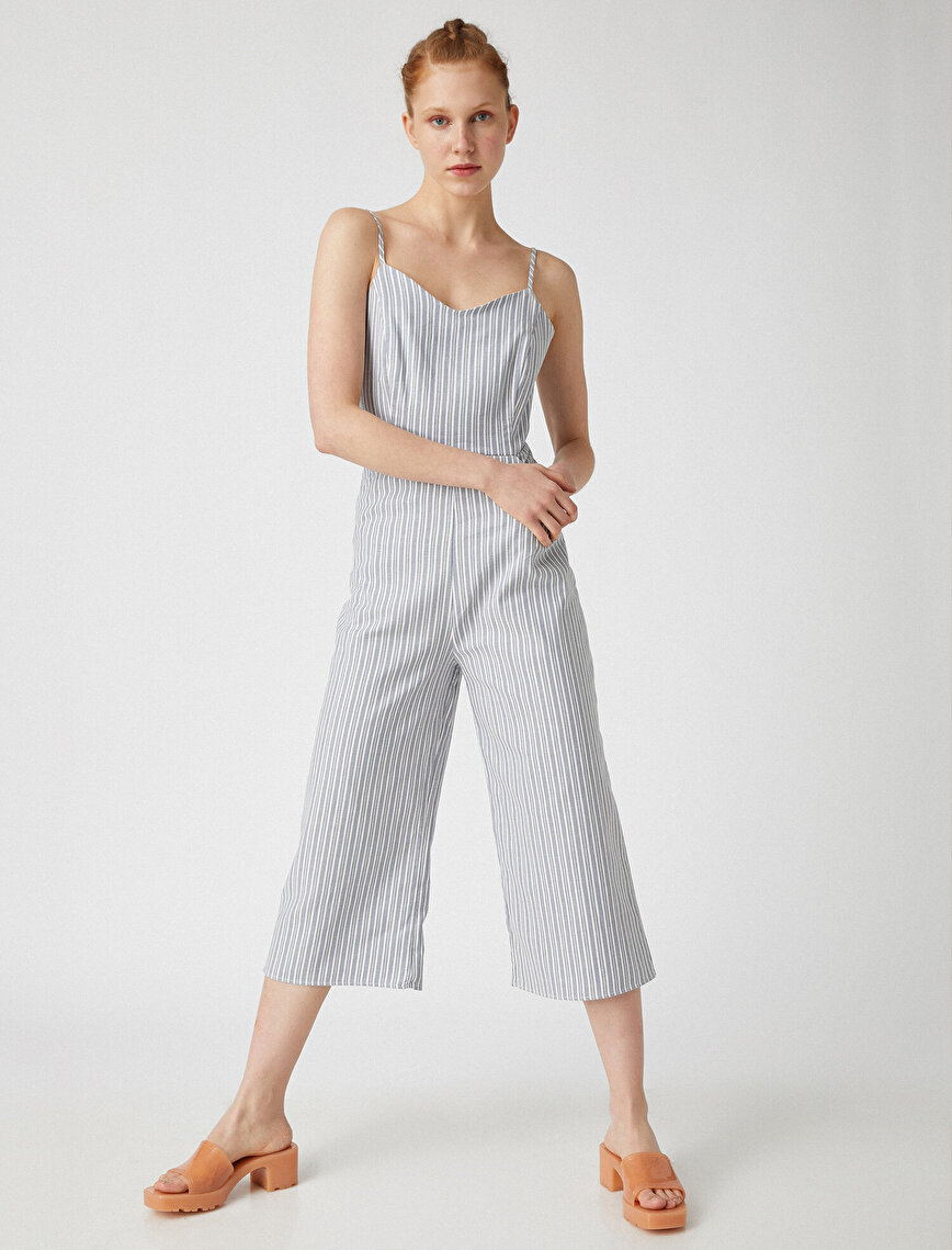 Striped Jumpsuit Cotton