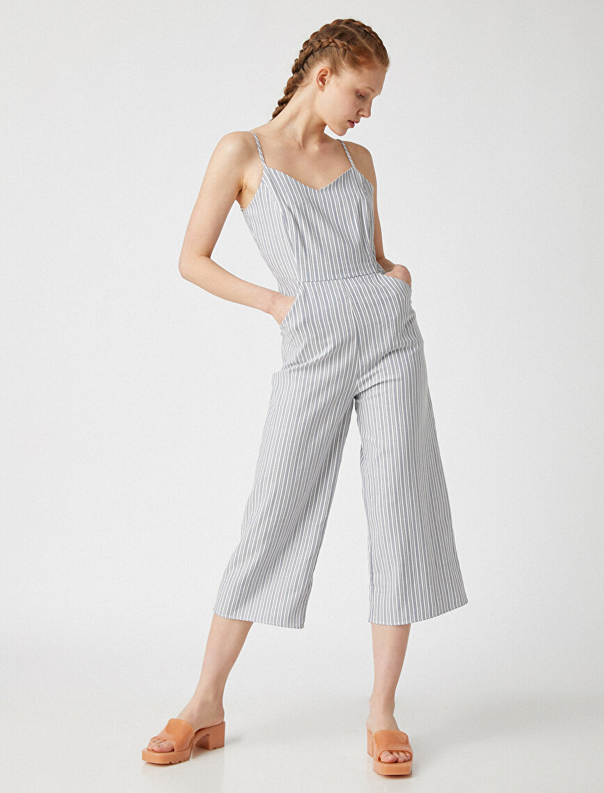 Striped Jumpsuit Cotton
