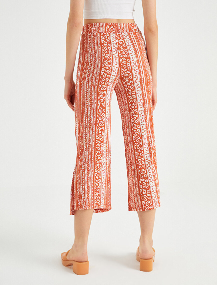 Patterned High Rise Short Trousers