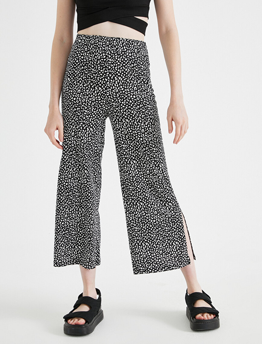 Printed Trousers Wide Leg