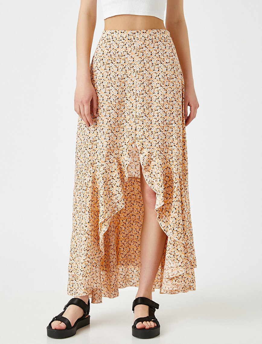 Floral Skirt Asymmetrical