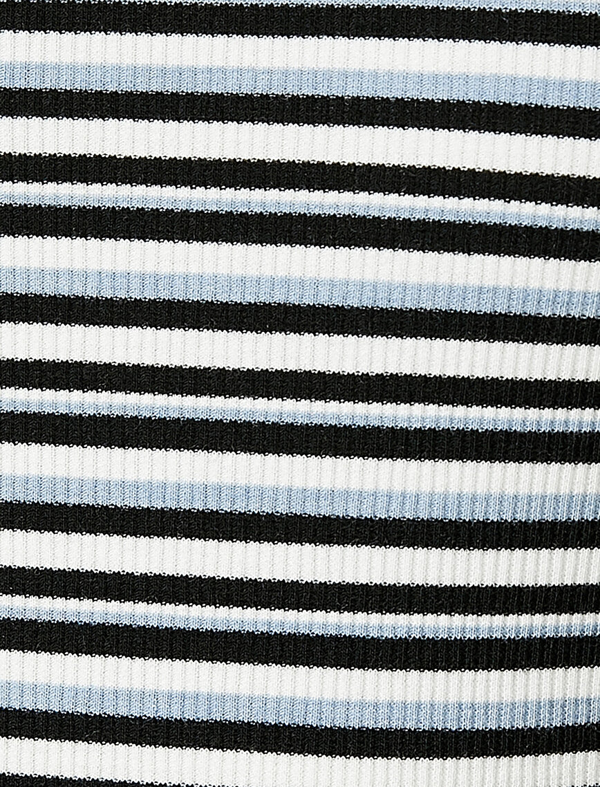 Short Sleeve Dress Striped Mini