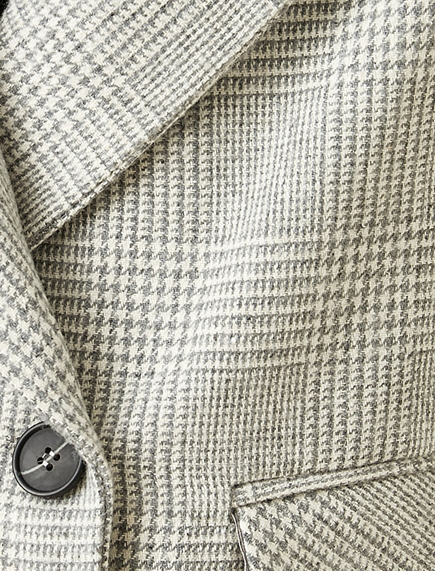 Buttoned Plaid Coat