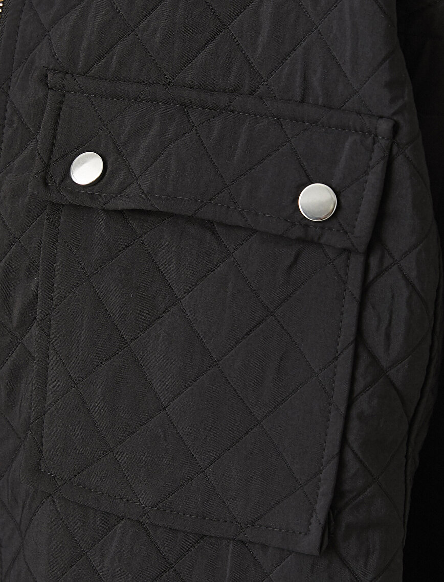 Quilted Jacket Pocket Detail