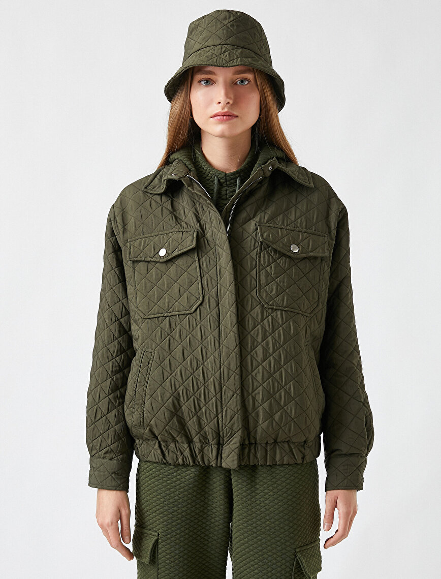 Oversize Quilted Jacket Pocketed