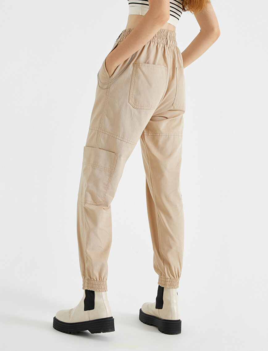 Chain Detail Trousers Jogger Fit
