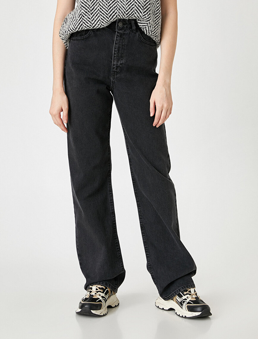 High Rise Jean Straight Fit Cotton