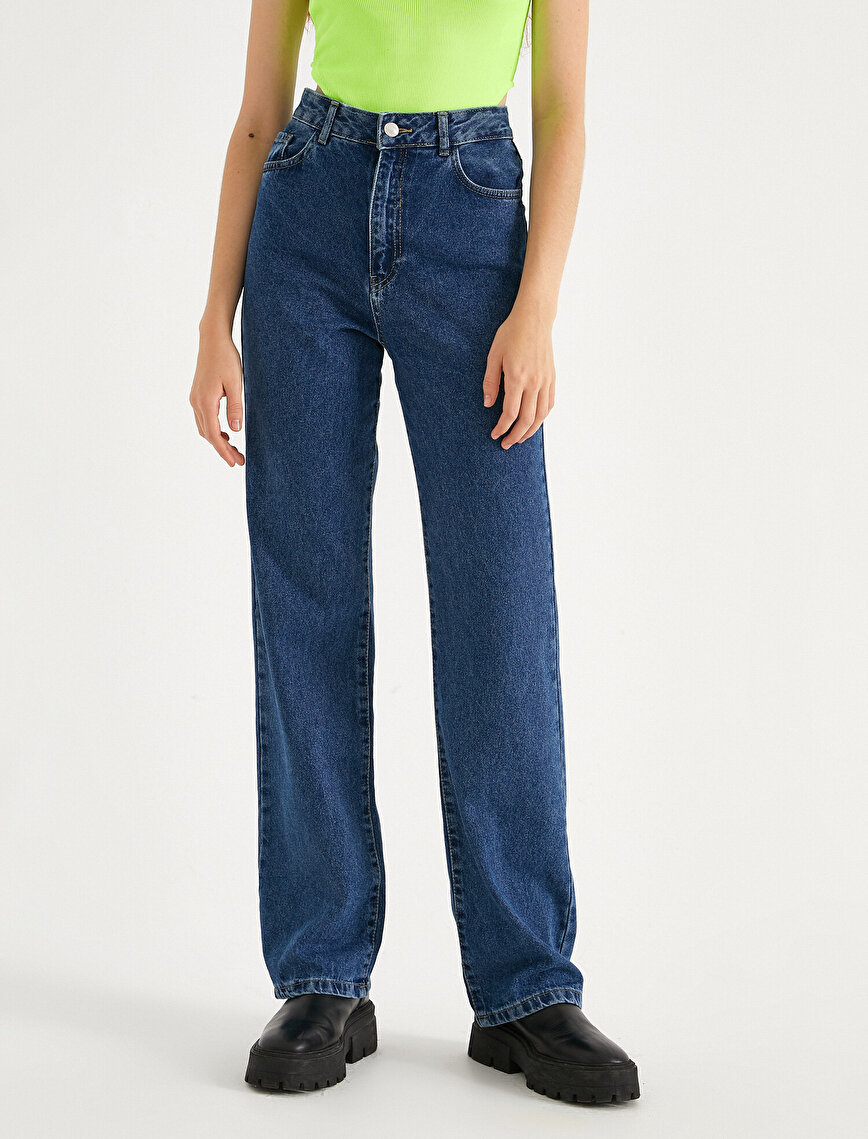 High Rise Jean Straight Fit Cotton