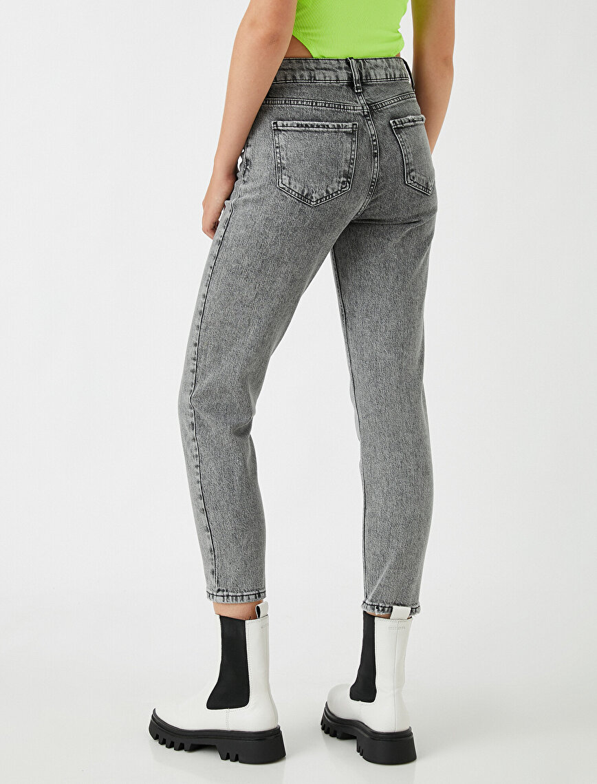Slim Straight Jeans High Waist