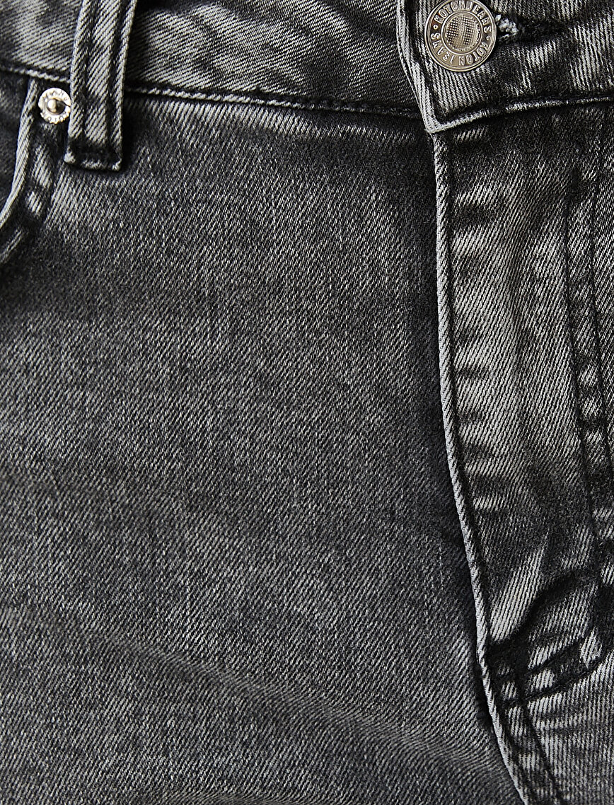 Crop Paçalı Normal Bel Kot Pantolon - Kick Jean